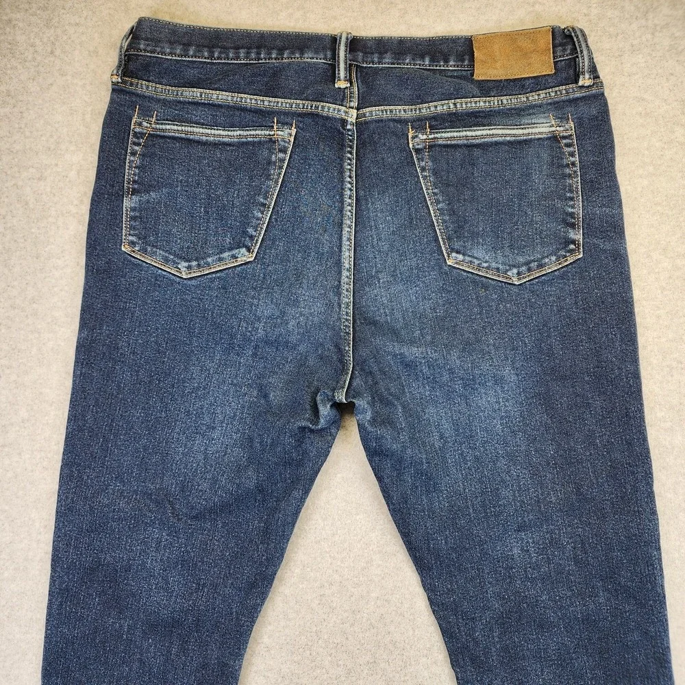Todd Snyder Mens 38x27  Skinny Fit Jeans 5-Pocket Stretch Blue